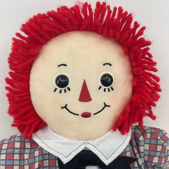 Raggedy Andy Doll 12 Inch by Russ 90th Anniversary Soft Toy w/Red Hair Vintage - Picture 2 of 5